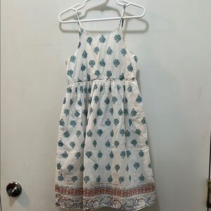 Old Navy White and Blue Sleeveless Long Sundress Size 4T